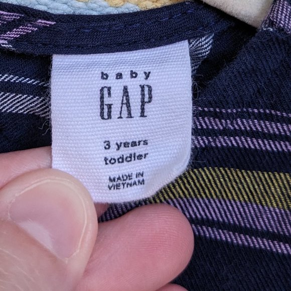 ⭐ GAP plaid flannel dress 3T - Picture 5 of 13